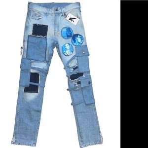 Slim Distressed Cargo Pants - image 1